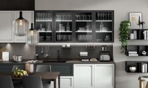 03 cucina legno massello maniglia integrata frassino bianco assoluto antracite opaco incanto